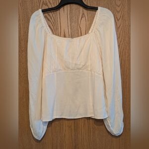 Elegant Cream Women's On/Off Shoulder Top From Old Navy
